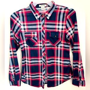 Lightweight plaid button down, size Med (runs small)
